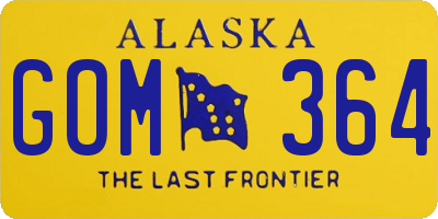 AK license plate GOM364