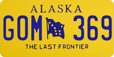 AK license plate GOM369