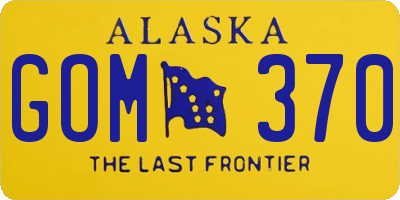 AK license plate GOM370