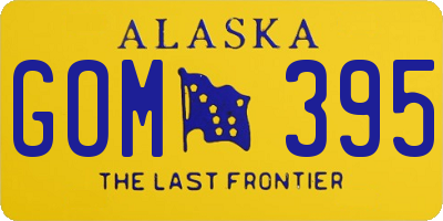 AK license plate GOM395