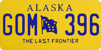 AK license plate GOM396