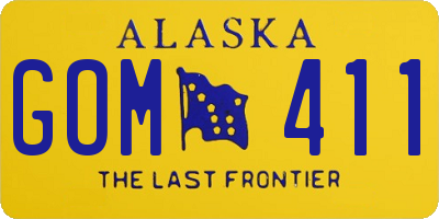 AK license plate GOM411