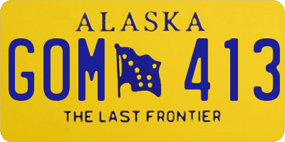 AK license plate GOM413