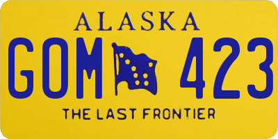 AK license plate GOM423