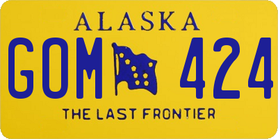AK license plate GOM424
