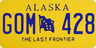 AK license plate GOM428