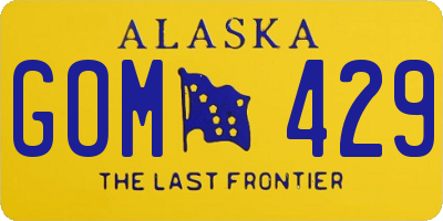 AK license plate GOM429