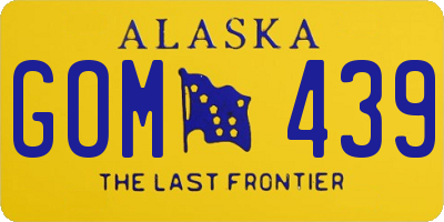 AK license plate GOM439