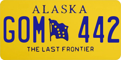 AK license plate GOM442