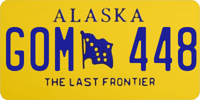 AK license plate GOM448