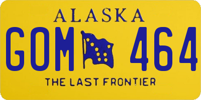 AK license plate GOM464