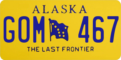 AK license plate GOM467