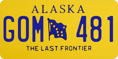 AK license plate GOM481