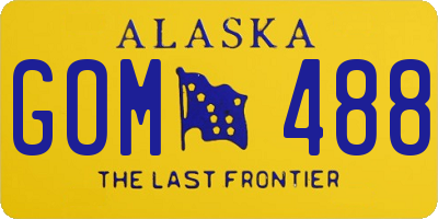 AK license plate GOM488