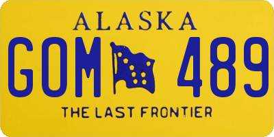 AK license plate GOM489