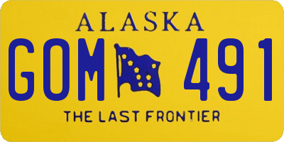 AK license plate GOM491