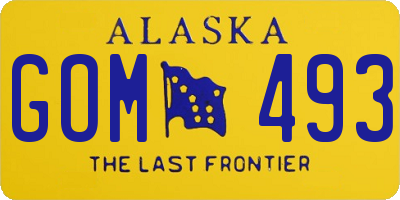 AK license plate GOM493