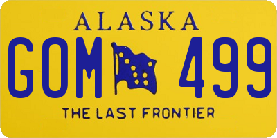 AK license plate GOM499