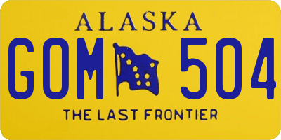 AK license plate GOM504