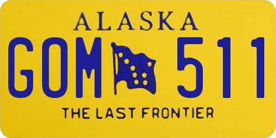 AK license plate GOM511