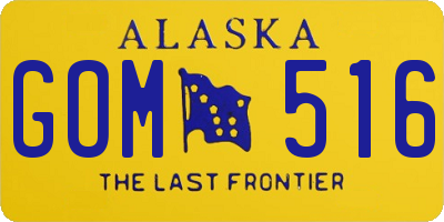 AK license plate GOM516