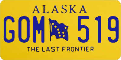 AK license plate GOM519