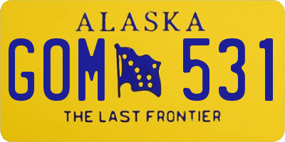 AK license plate GOM531