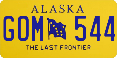 AK license plate GOM544