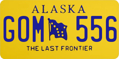 AK license plate GOM556