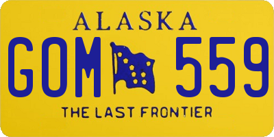 AK license plate GOM559