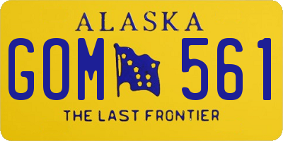 AK license plate GOM561