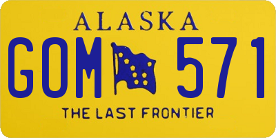 AK license plate GOM571
