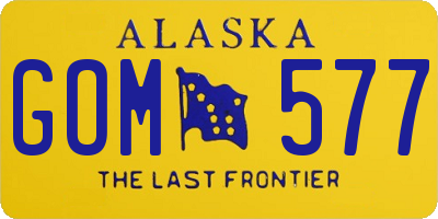 AK license plate GOM577