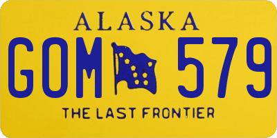 AK license plate GOM579