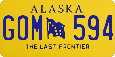 AK license plate GOM594