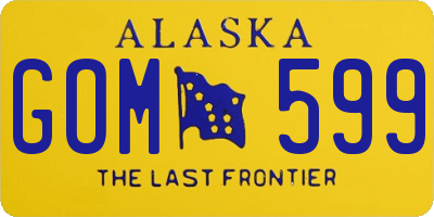 AK license plate GOM599