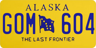 AK license plate GOM604