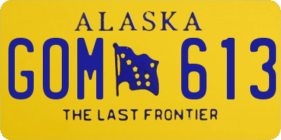 AK license plate GOM613