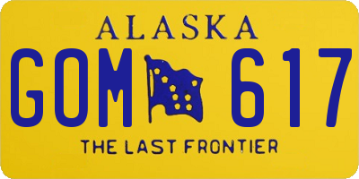 AK license plate GOM617