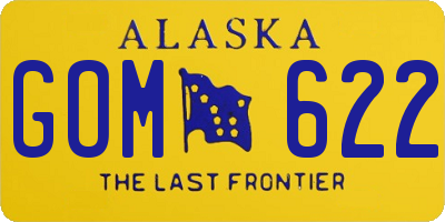 AK license plate GOM622