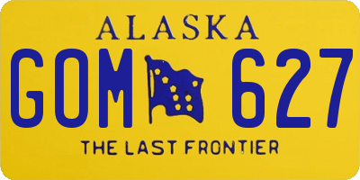 AK license plate GOM627