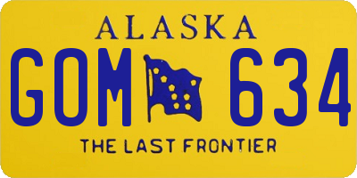 AK license plate GOM634