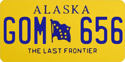 AK license plate GOM656