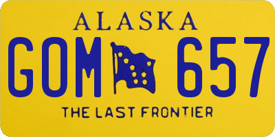 AK license plate GOM657