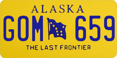 AK license plate GOM659