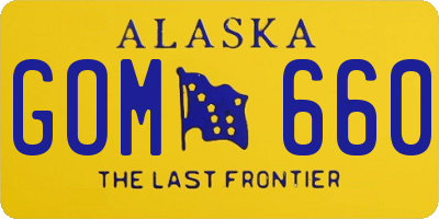 AK license plate GOM660