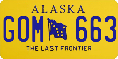 AK license plate GOM663