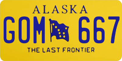 AK license plate GOM667