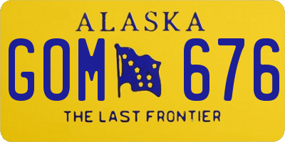 AK license plate GOM676