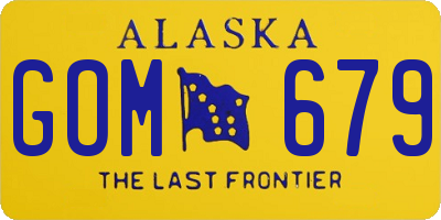 AK license plate GOM679
